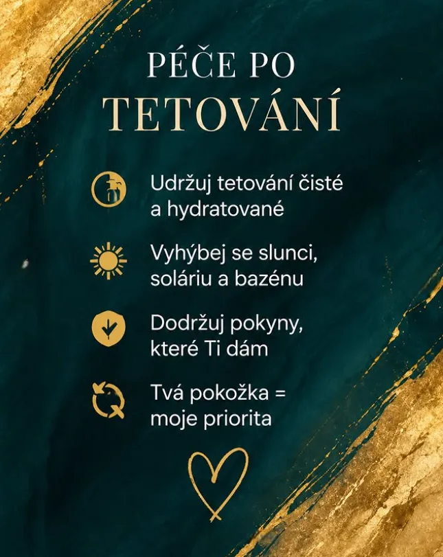 Péče po tetování
